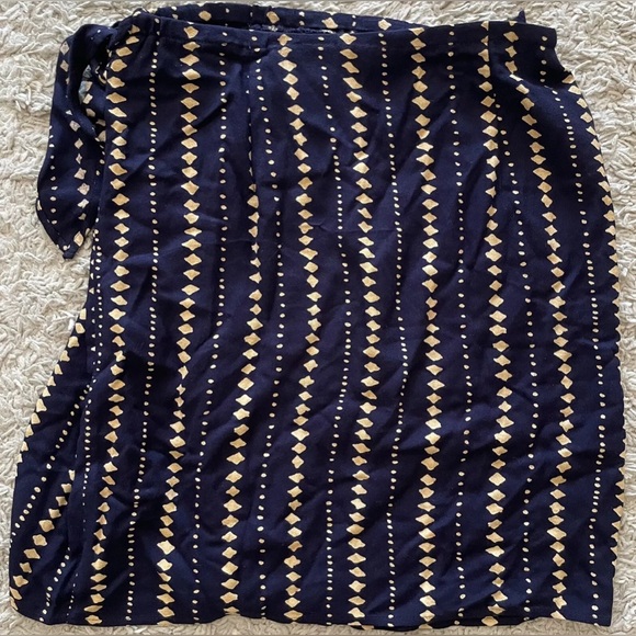 TOTO N KO TOTONKO blue short wrap skirt 8 - Picture 4 of 4